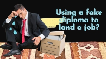 using a fake diploma to land a job