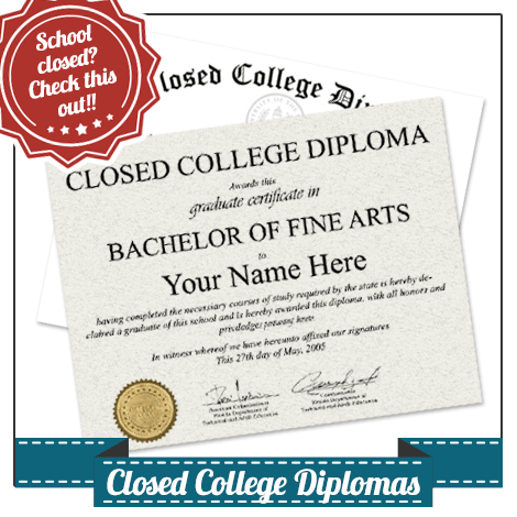 Closed College Diploma