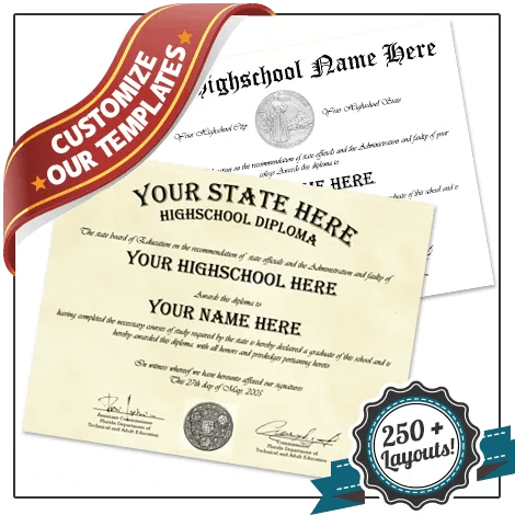 Fake High School USA Diploma