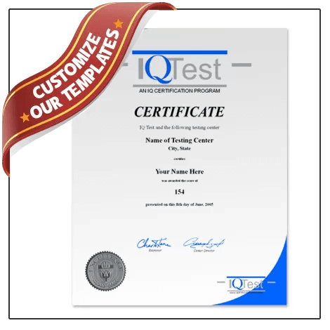 Fake IQ Certificate