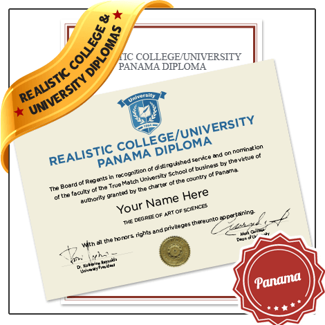 Realistic Replica College & University Panama Diploma