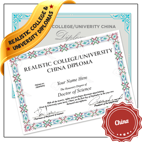 Realistic Replica College & University China Diploma