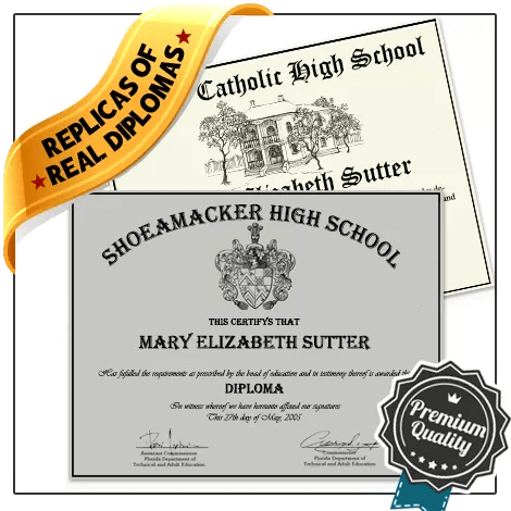 Realistic Replica High School Diploma