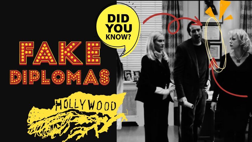 fake diplomas used as hollywood props in movies and tv shows