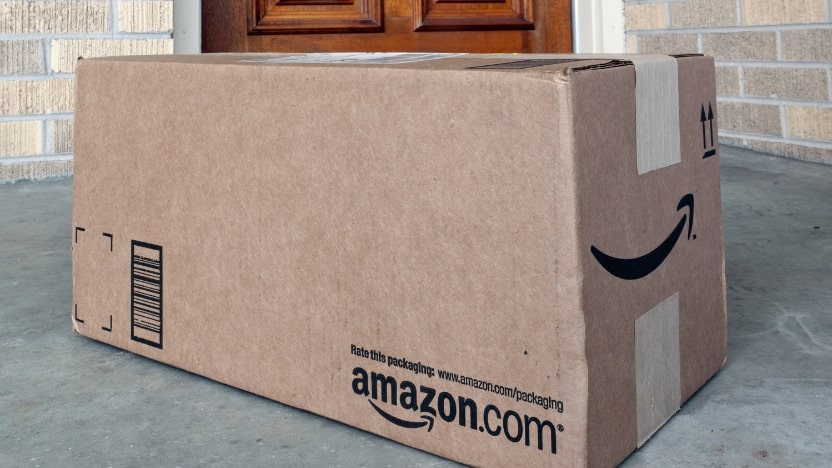 amazon package on front porch