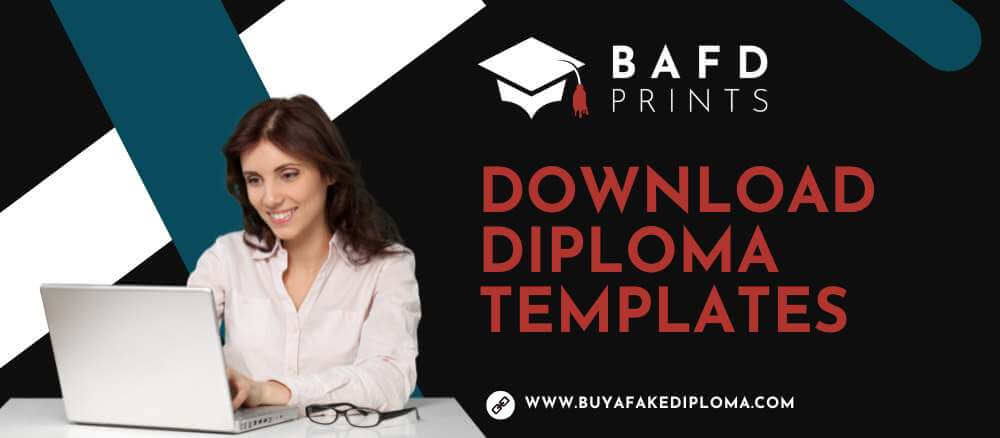 woman downloading templates of diplomas online
